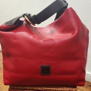 Dooney & Bourke Bold Red Leather Hobo Bag